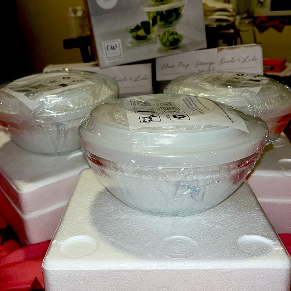 Charleston Wrap Home- Glass Prep/ Storage Bowls & Lids (3) Sets of 5.. $25each - Picture 6 of 6